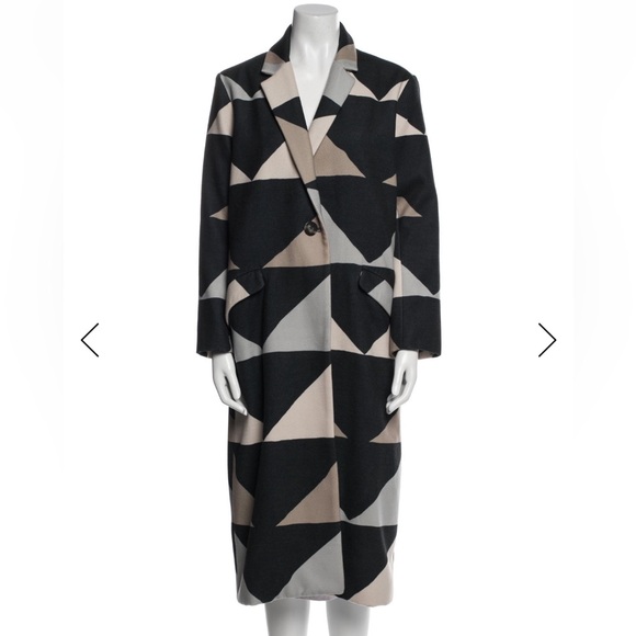 Mara Hoffman Color Block Neutral Car Coat small - Picture 14 of 17